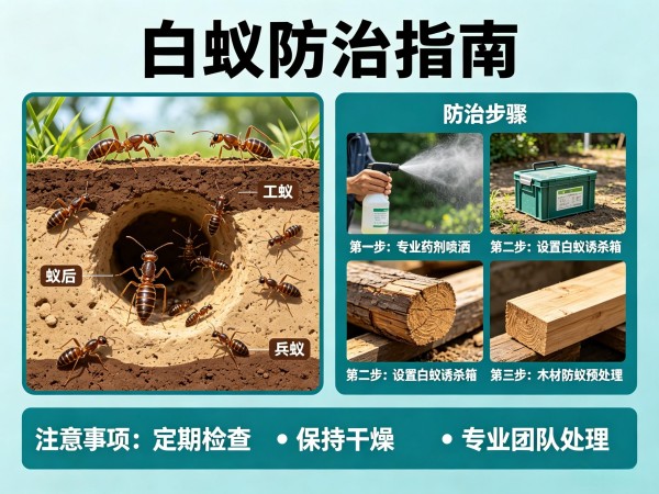 白蚁防治中心社区白蚁普查，小区统一防蚁